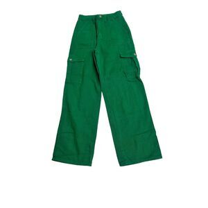 Shein Women’s Green Multiple Pocket Cotton Blend Jeans Size XS